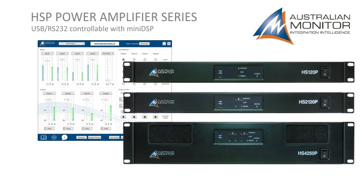 HSP Series USB/RS232 Controllable Power Amplifiers
